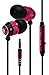 Bastex Universal Earphone/Ear Buds 3.5mm Stereo Headphones in-Ear Tangle Free Cable Built-in Microphone Earbuds iPhone iPod iPad Samsung Android Mp3 Mp4 More-Hot Pink/Blackthumb 4