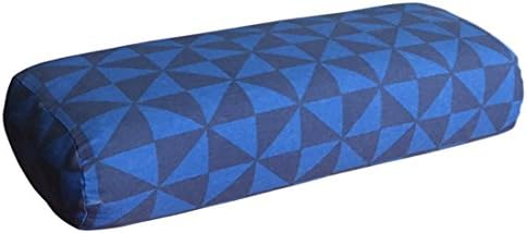 EONSHINE Exquisite Fluffy Meditation Yoga Bolster Pillow, Polyester Overfilled Rectangular Back Supoort Cushion, Pack of 1 (Blue)
