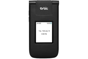Orbic Journey V Verizon Postpaid 4g LTE 8GB Flip Phone - Black (Renewed)
