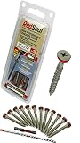 Concrete Screw - Red Seal Moisture Barrier High Performance - Flat Head Concrete Screws - Concrete Anchor 1/4" X 2-1/4" Kit Includes 12 Screws, 1 Drill Bit and 1 Driver Bit ...