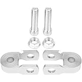 Shock Riser, Fydun Motorcycle Shock Absorbers 2pcs Universal Motorcycle Rear Shock Absorber Riser Height Extension 3cm Chassis Silver for Motorcycle Modification(With screw)