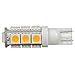 HERO-LED T10WG13T-WW 12V DC T10 Wedge 194 921 168 Ultra Bright 13-LED 5050 SMD LED Bulb, 5-Pack, Warm White/Soft White 3000K