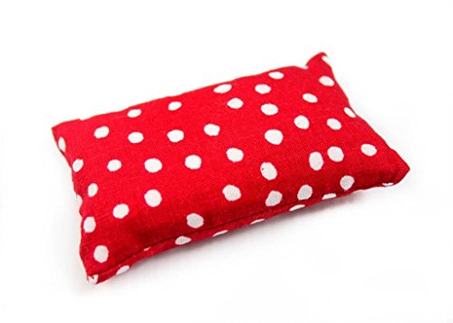 Nakpunar Emery Pincushion - Keep your needles clean and sharp - Filled with Abrasive Emery Mineral - Deep Red and White Polka Dots