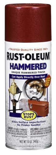 Rust-oleum 7217830 hammered metal finish spray, bright …