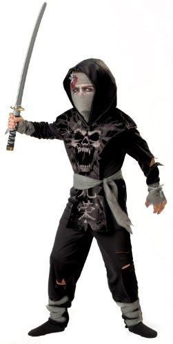 Dark Zombie Ninja Kids Halloween Costume