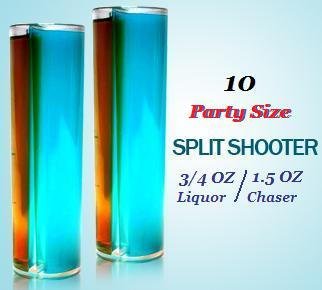 Split shooters - vertically divided plastic shot glasse…