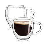 2-Pack 2.5 Oz Espresso Cups With Handle,Clear