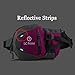 Waist Pack Fanny Pack Bum Bag Hip Pack Running Bag Waist Bag Running Belt Sack Water Resistant with Bottle (Not Included) Holder for Hiking Camping Dog Walking nylon fabric Purplish-Red, by LC Prime