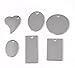 HooAMI 30Pcs Metal Stamping Blanks Tag Pendants, Stainless Steel Flat Round Oval Heart Rectangle Blank Stamping Tags Pendant Charms for Bracelet Necklace DIY Craft Jewelry Making