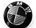 Steering Wheel Carbon Adhesive Logo Badge Fits for B M W 1 3 5 6 7 Z3 Z4 X5 X6 E46 E90 E39 E60 GT E30 E36 E46 E34 E65 E38 Black Carbon Fiber 3D Sticker(45mm)