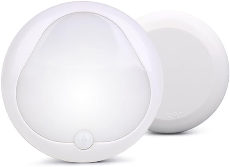 ZEEFO Infrared Sensor LED Nightlight with Dusk to Dawn Battery Powered Motion Sensor Night Light,Stick Anywhere Indoor Safe for Kids Room, Hallway, Stairway, Closet, Step Kitchen Wall Light(White)