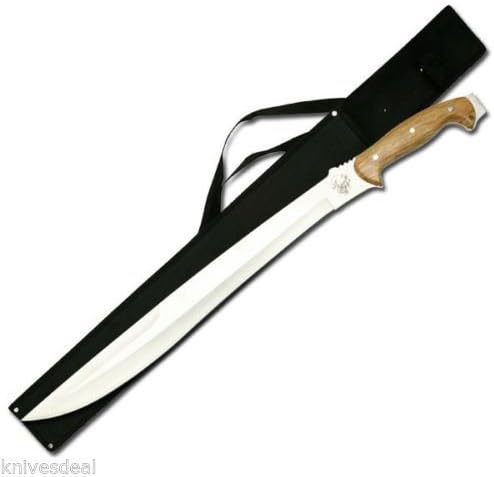 Jungle Master Premium Stainless Steel Full Tang Fixed Blade Machete Knife