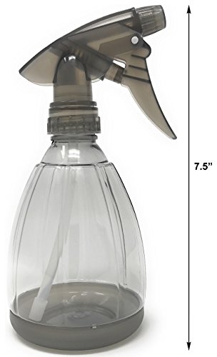 Empty Plastic Spray Bottle 12 Ounce, Adjustable Nozzle, Smoke Grey (Pack of 1)