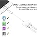 Dual Lightning Adapter Headphone Audio and Charge Adapter For iphone 8，2.4A Fast Charger Splitter Compatible With IOS11 ZERKAR