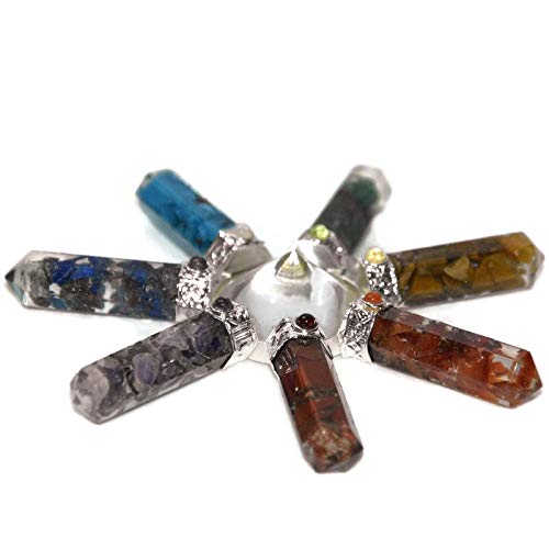 Healing Crystals And Healing Stones Pyramid Energy Generator- Chakra Gemstones And Crystals With Chakra Stones Bracelet Kit Meditation Gifts-Witchcraft Supplies-Reiki Supplies 7 Chakra Generator