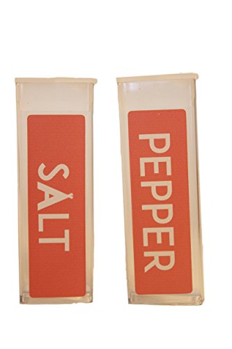 Solid Elements Camping Salt and Pepper Shaker Set, lightweight, durable, pocket size. For Backpacking, Hiking or RV use. Indoor-Outdoor Cooking and Use, Orange