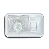12V Led RV Ceiling Dome Light RV Interior Lighting for Trailer Camper with Switch, Single Dome 280LM