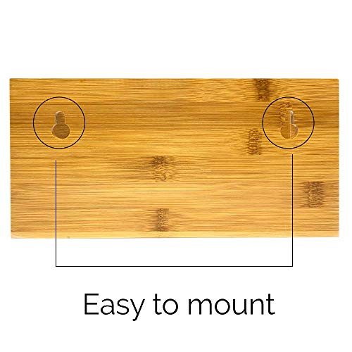 Eco-Friendly Bamboo Glove Holder and Dispenser, Wall Mounting, for Disposable Gloves, Food Service, Lab, Medical Office, Home. - Thumbnail 2