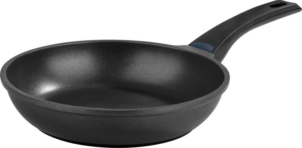 N8WERK cast Aluminium pan in Midnight Edition 24 cm | Heat Indicator Temperature Display, 3-fold Ilag-Ultimate Coating for Low-Fat Frying Without Burning | Suitable for All Types of cookers