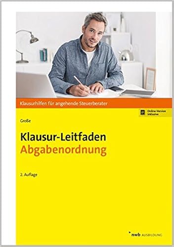 Klausur Leitfaden Abgabenordnung Klausurhilfen Fur Angehende Steuerberater Amazon De Grosse Thomas Bucher