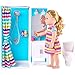 myLife Brand Products My Life As 17-Pieces Bathroom Play Set with Shower and Light-Up Vanity, Great for Your 18' Doll!