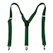 HDE Green Suspenders St Pattys Day Suspender Christmas Holiday (Green, 42 inches)