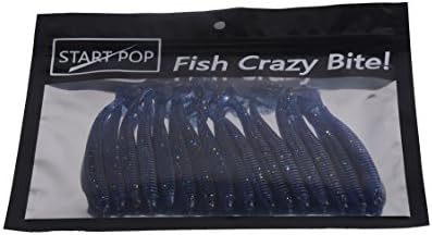 START POP swimming senko,16-pack,6-colors,3.9inch fat swing impact swimbait ,best soft baits for bass fishing (blue)