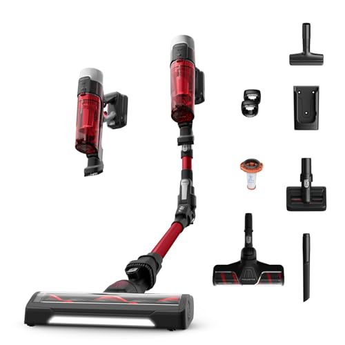 Rowenta X-Force Flex 9.60 Complete, Akku Stab-Staubsauger, tiefenreinigende Kraft, Akku Staubsauger mit 100 AW, vollständiges Reinigungsset, LED-Leuchten, kabel