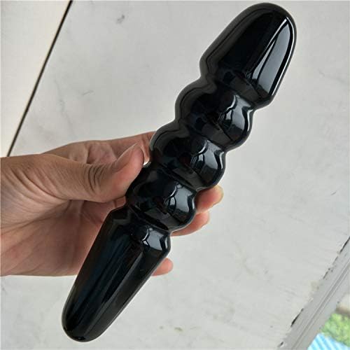 Natural Black Obsidian Crystal Massage Pleasure Wand 6.7-7INCHES (Black Obsidian)