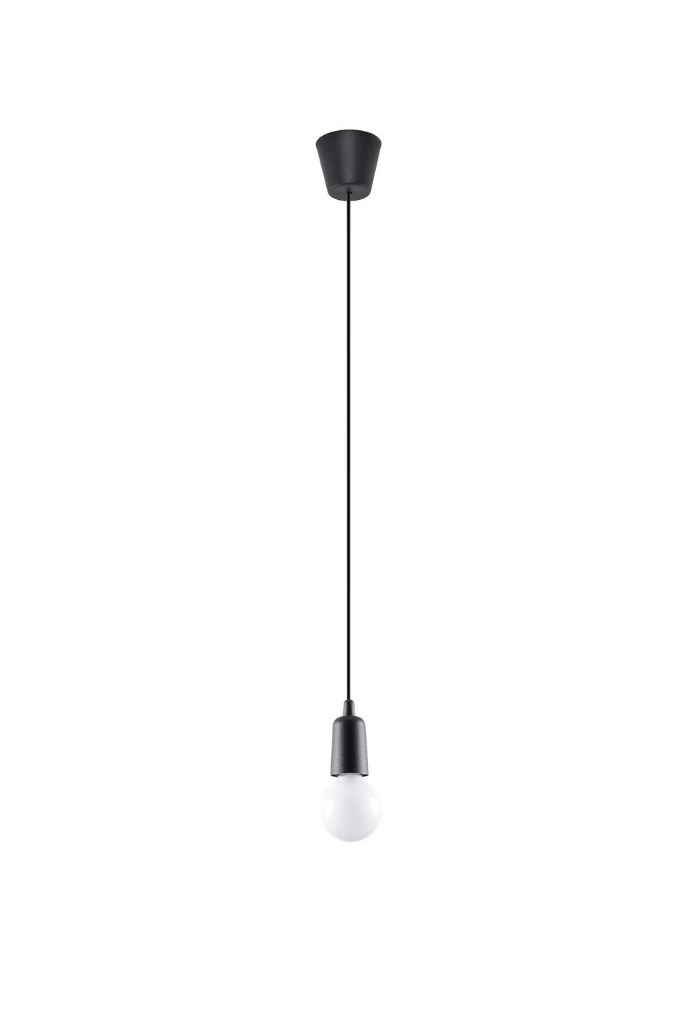 SOLLUX Pendant Lamp Diego Unique Design Without Lampshade Minimalist Lighting Minimalist Lighting LED Single Bulb Black