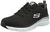 Skechers Women's Fashion Fit Statement Piece Sneaker,Black/White,US 7 M