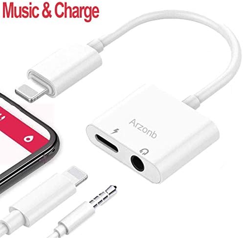 Arzonb Type C PD Fast Charging Adapter 2 in 1 USB-C to 3.5mm Headphones Aux Audio Splitter
