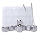 Dapai Stainless Steel Ice Cubes Reusable Chilling Stones 8 PCS with Storage Tray and Tong for Whiskey Wine Beer Coffee Juice Beverage