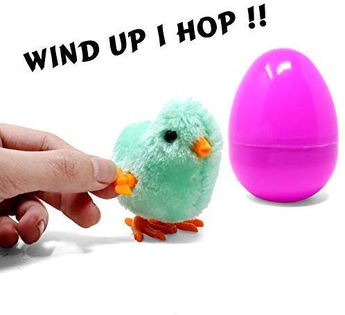 image for Lumiparty 12 Pcs Prefilled Easter Eggs with Plush Wind-Up Rabbits and 
