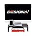 DESIGNA Black Monitor Stand, Computer Monitor Arms & Stands Laptop TV Printer Metal Platforms Stands Shelves Risers Desktop Workspace Organizers 11