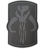 Dark ACU Gray Star Wars Boba Fett Mandalorian Bounty Hunter PVC Rubber 3D Fastener Patch