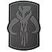 Dark ACU Gray Star Wars Boba Fett Mandalorian Bounty Hunter PVC Rubber 3D Fastener Patch