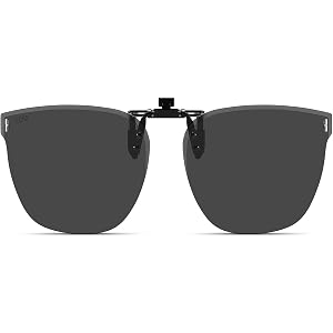 LOHO Polarized Clip-On Flip-Up Sunglasses for Men & Women, Oversized
