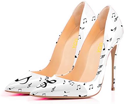 Women's High Heels Pumps Red Blood Printing Slip on Shoes