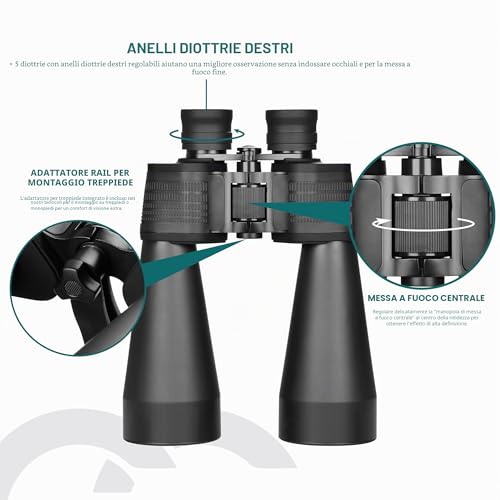 ESSLNB 15x70mm Astronomical Binoculars for Adults with Phone Adapter, Tripod Adapter and Prisma FMC Case for Earth Vision and Hunting