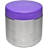 LunchBots Wide Thermal 16 oz. All Stainless Steel Bowl - Insulated Food Container Stays Hot 6 Hours or Cold for 12 Hours - Leak Proof Soup Jar for Portable Convenience - Purple