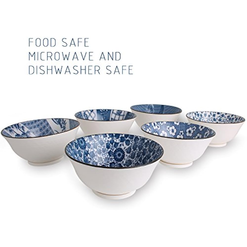 Bowl Sets 20Ounce, Deep Bowls For Cereal, Soup, Salad Rice 6 Inch