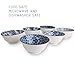 Cereal Bowls Set of 6, 20oz Ceramic Deep Soup Bowls – 6 Inch Bowls for Salad, Pho, Pasta, Oatmeal, Rice – Microwave & Dishwasher Safe