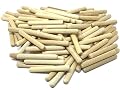 100 Pack 1/4" x 2" Wooden Dowel Pins Wood Kiln Dried Fluted and Beveled, Made of Hardwood in U.S.A.