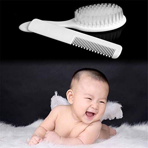 NIKOLay Goat Hair Brush and Comb Set for Newborns and Toddlers Natural