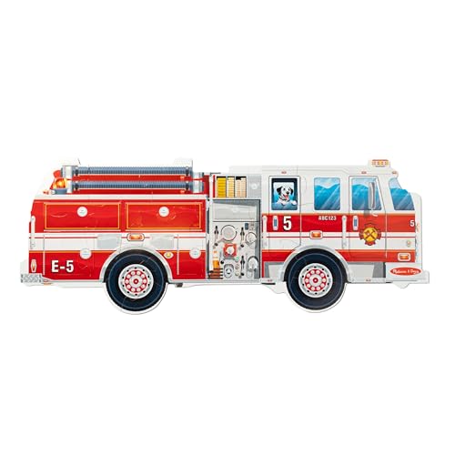 Melissa & Doug New! Giant Fire Truck Floor Puzzle 24pcs