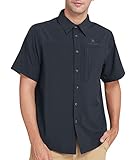 CAMEL CROWN Quick Dry Shirt Men Women Short Sleeve, UV Protection Fishing Shirts
