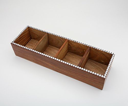 Wood Drawer Organizer with Crystals Solid Rosewood 2.5" High x 12.5" Wide x 4" Deep (Free Lavender Sachet Included!)