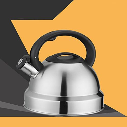 Whistling Tea Kettle for Stovetop 3 Quart Tea Pot Stainless Steel Kettle Electric or Gas Stove Top Cool Cute Modern Teapot Fast Boil Hot Water Whistle Small Retro Metal Tea Kettle (silver)