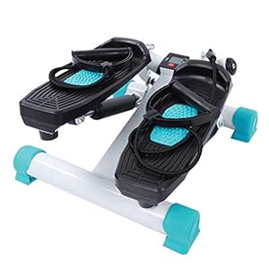 Mini Stepper Fitness, Stepper Fitness con Bande di Allenamento e Display LED, Swing Stepper aerobico per esercizi da…